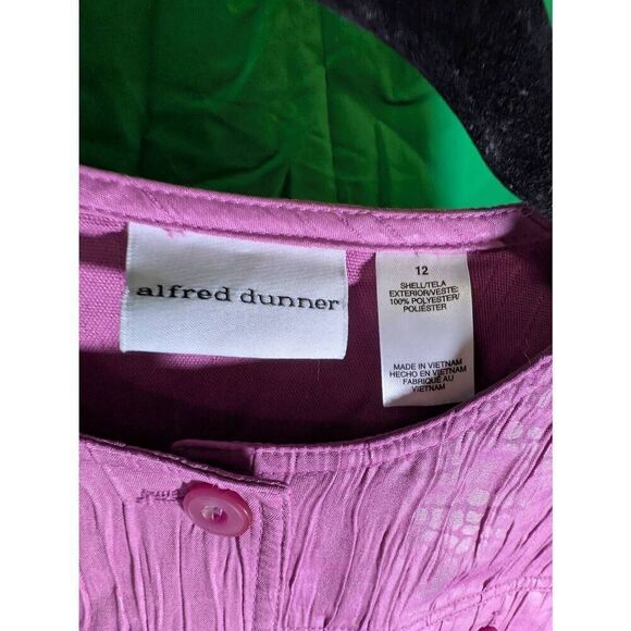 NWT Alfred Dunner Jacket Pink Long Sleeve Blazer Women's Size 12 - Picture 3 of 5